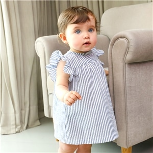 Vestido Riscas Bebé Menina - 85-404